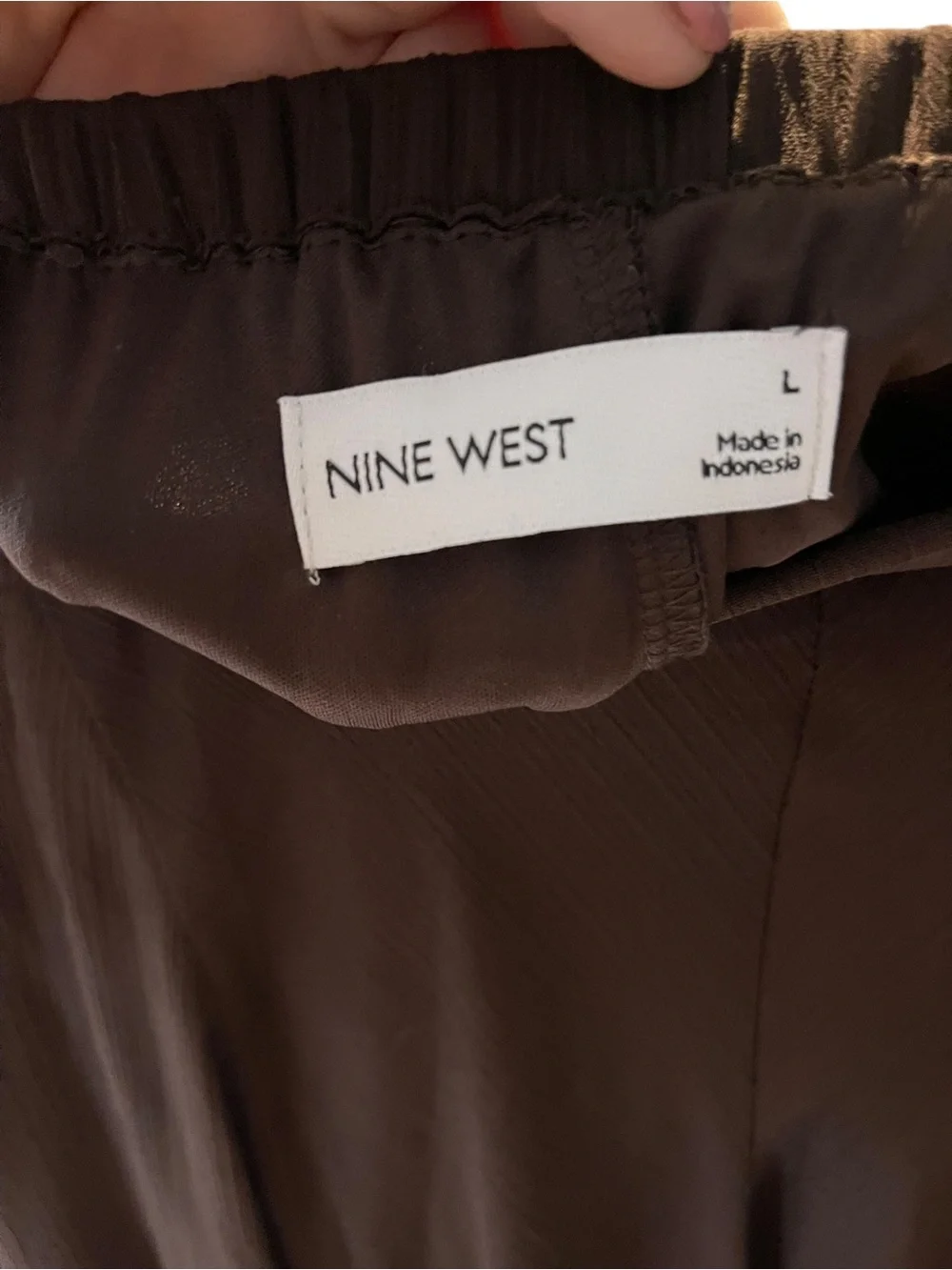 Nine West Chocolate Brown Midi Skirt with Sheer Layers. NEVER WORN - Picture 4 of 4